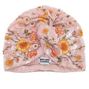 MARY JANE CLAVEROL Pink Samba Sequins Turban New with Tags NWT